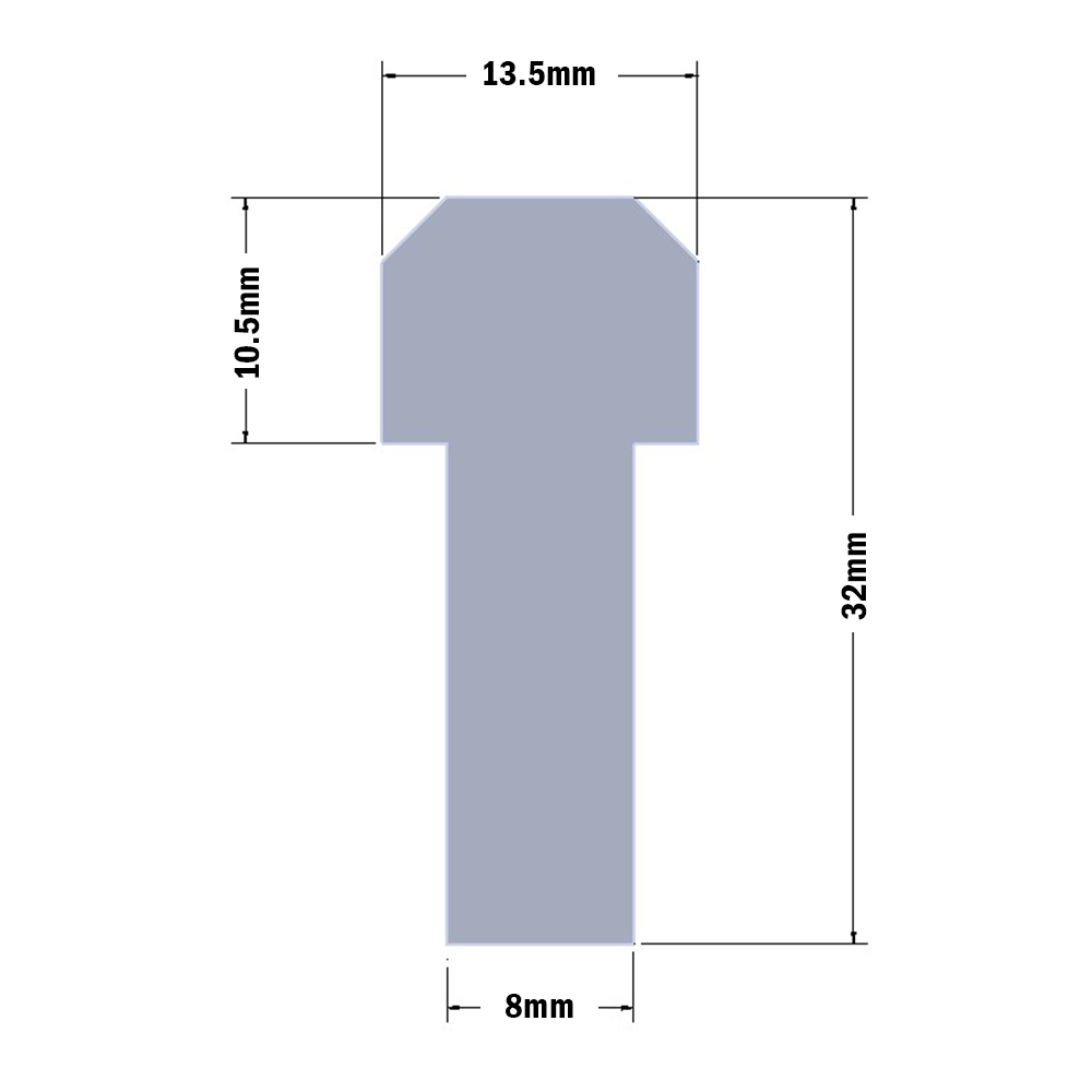 61-230-0 MODULAR SOLUTIONS SLIDE PROFILE<br>PROFILE GUIDE 32MM, 2M